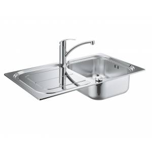 Мойка кухонная верхнего монтажа Grohe K300 со смесителем Eurosmart